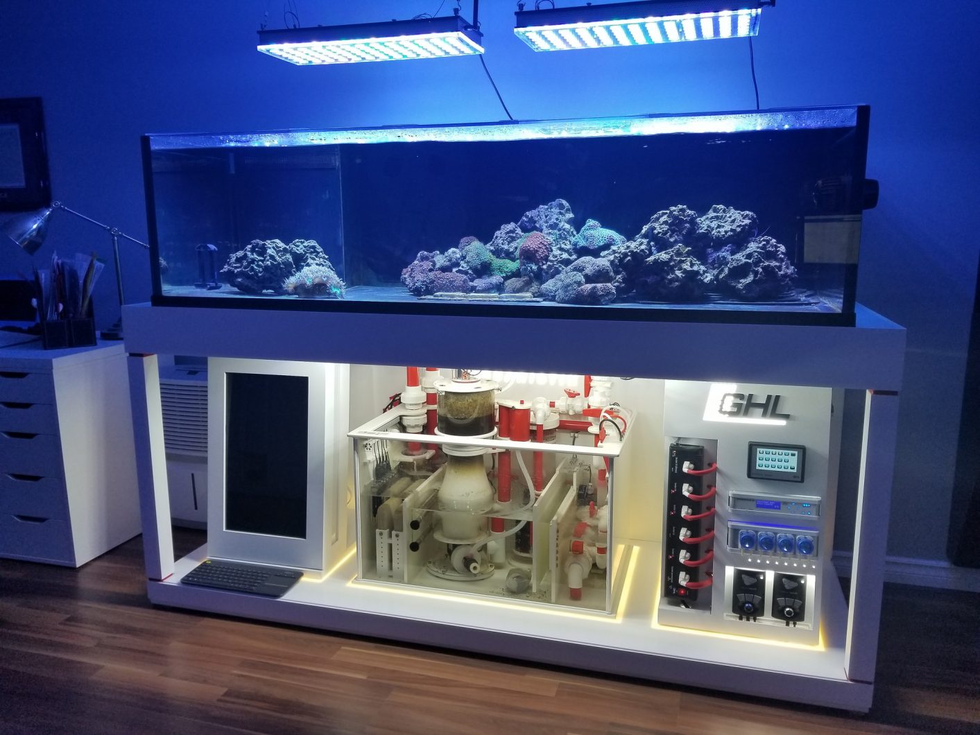 high end reef aquarium build 