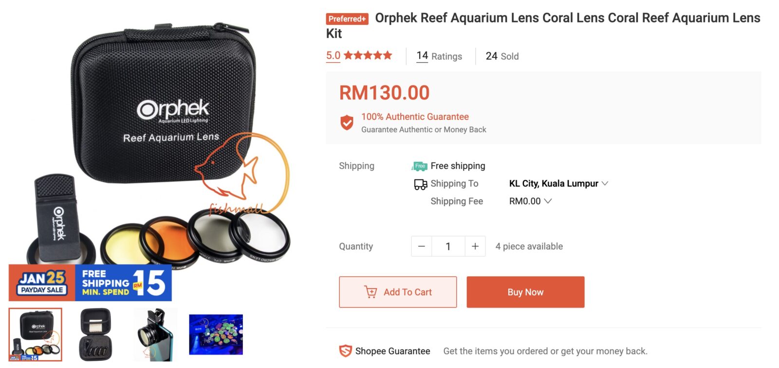 Buy orphek coral lens on shopee
