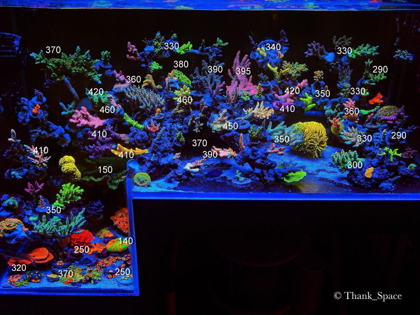 orphek Atlantik v4 Par map reef aquarium led lights