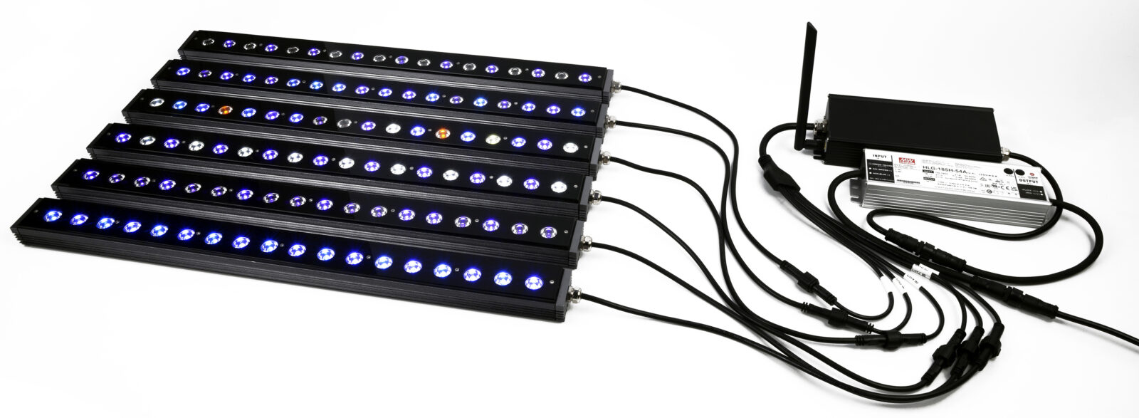 Osix smart controller 6 Or3 reef aquarium LED bars.