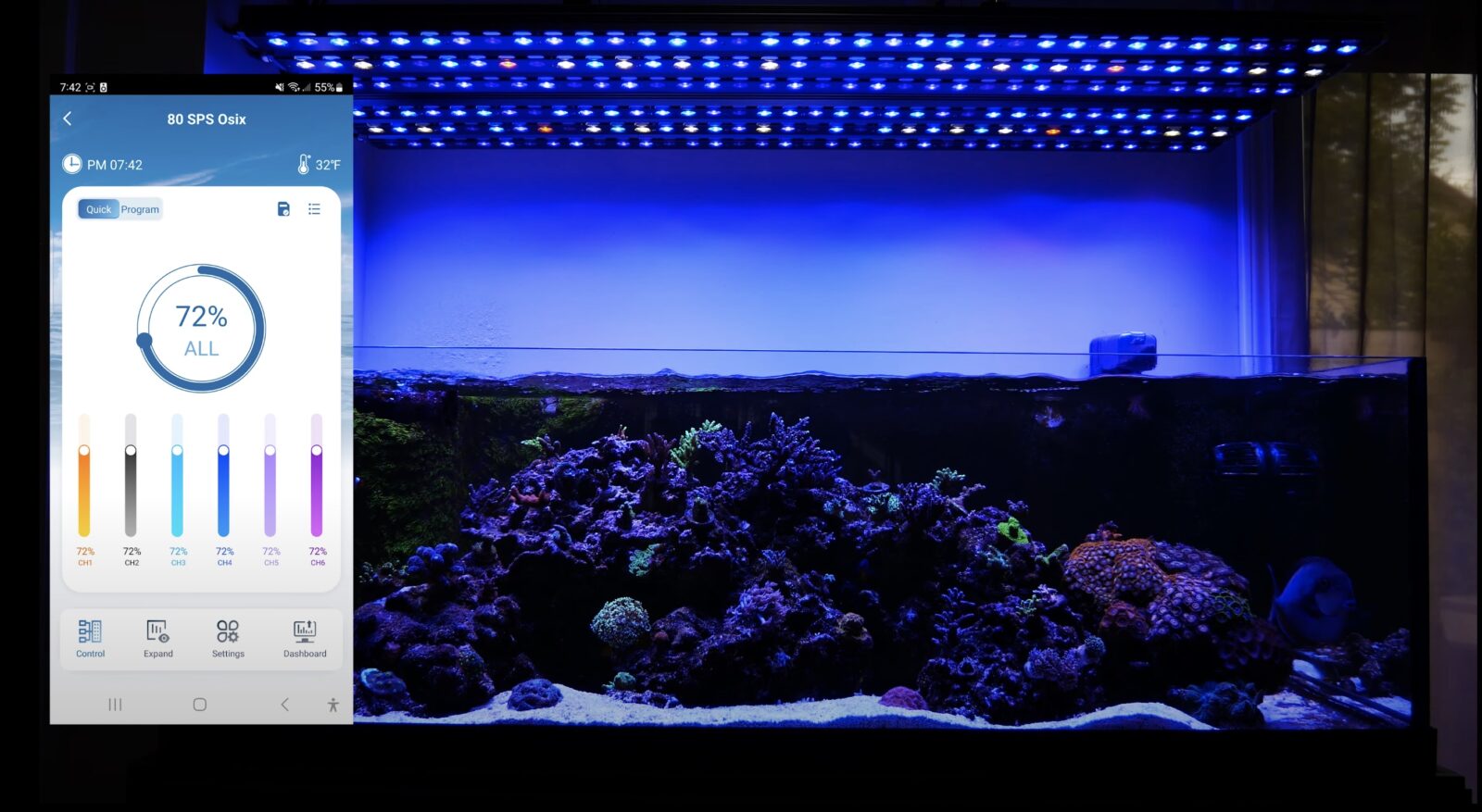 huippuluokan osix-tai 3-led-järjestelmä riutta-akvaarioille